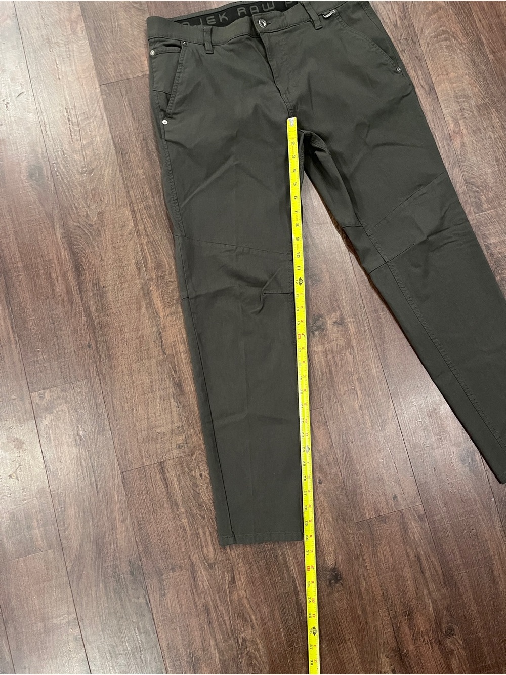 Projek Raw Pants Mens 36 Classic Fit Chino Brown Stretch Cotton Rayon Nylon Span - Picture 5 of 7